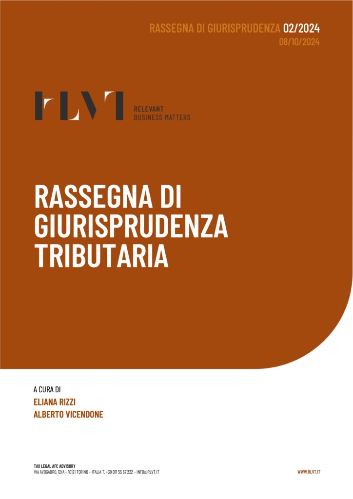 Rassegna di Giurisprudenza Tributaria - Secondo Semestre 2024